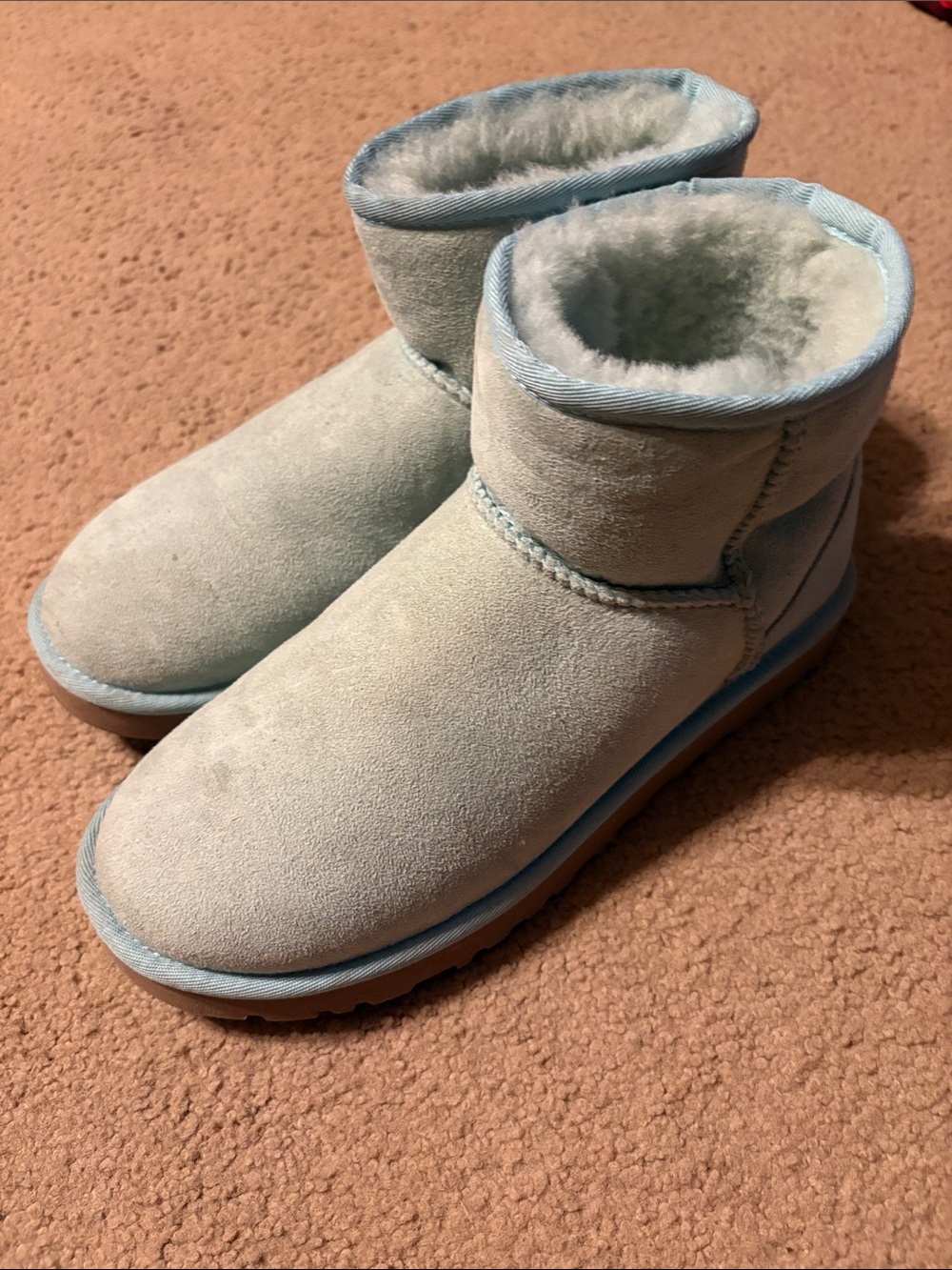 UGG Women’s Light Blue ankle boots.